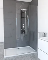 Paroi de douche à l'italienne - 90x200cm VERRE TRANSPARENT 6mm - FREEDOM 2 THIN TRANSPARENT 90