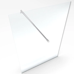 Paroi de douche à l'italienne FREEDOM 120x200cm avec bras de maintient en inox extensible 80-100 cm