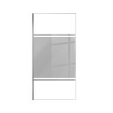 Paroi de Douche avec Bande Miroir 100x200cm - Verre 8mm - Profilé Chrome - FREEDOM 2 MIRROR