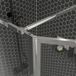 Paroi de Douche avec Volet Pivotant 120+40x200cm - Finition Chromée - CHROMED CONTOURING