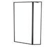Paroi de Douche avec Volet Pivotant - Cadre et Bras Alu. NOIR MAT - 100+40x200cm - DARK CONTOURING