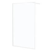 Paroi de Douche - Cadre et Bras Aluminium BLANC - 120x200 cm - WHITE CONTOURING