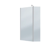 Paroi de douche et Volet pivotant 120+40x200 cm Profil et bras de fixation Chrome - FREEDOM 2 SMOKED