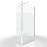 Paroi de Douche + Volet Pivotant Verre Dépoli 90+40x200 cm + Barre extensible - FREEDOM 2 FROSTED