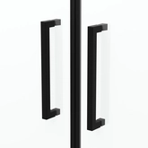 Paroi porte de douche a DOUBLE PORTES PIVOTANTES 70x200 cm - PROFILE NOIR MAT - verre 6mm