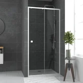 Paroi porte de douche Coulissante blanc 100x185cm - extensible - WHITY slide 100