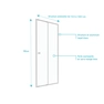 Paroi porte de douche Coulissante blanc 120x185cm - extensible  - WHITY slide 120