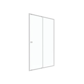 Paroi porte de douche Coulissante blanc 140x185cm - extensible - WHITY slide 140