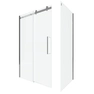 PAROI PORTE DE DOUCHE COULISSANTE + RETOUR 140X90cm - RAILROAD CHROMED 140 FRONT-90