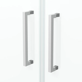 Paroi porte de douche double paroi - 90x200cm - Profilé Chrome - verre 6mm - FLAPPY CHROMED 90