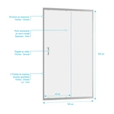 Porte de douche coulissante 120x200 cm - Verre transparent - Profilé Chrome - CHROMED CRUSH