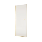 Porte de Douche Pivotante 70x180 cm en Verre Trempe 5 mm - Finition Or Brosse - GOLD ELEMENTARY