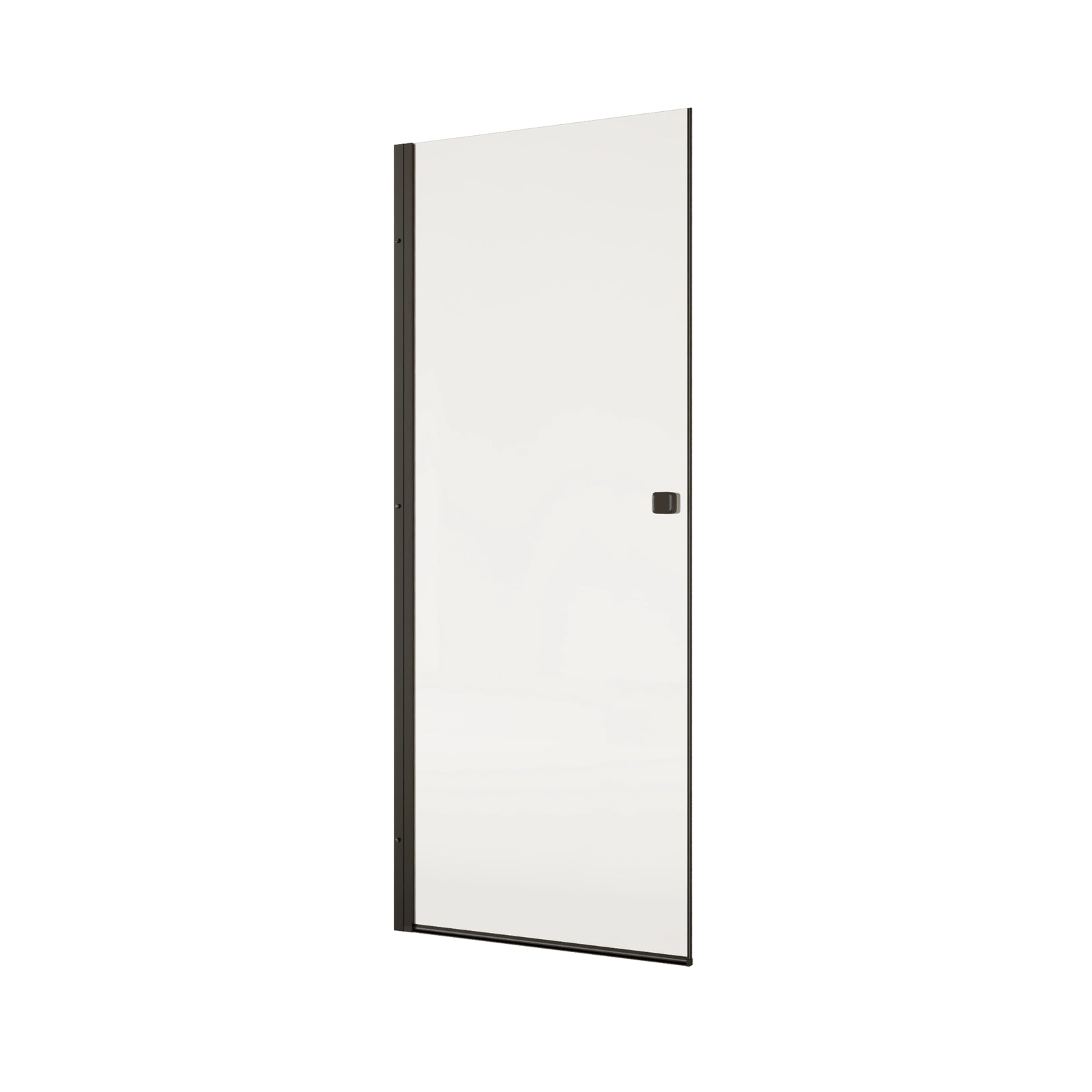 Porte de Douche Pivotante 80x180 cm en Verre Trempe 5 mm - Finition Noire - DARK ELEMENTARY