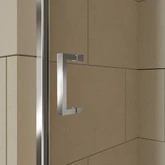 Porte de douche pivotante - 80x200 cm - Profilés Chrome - verre trempé 6 mm - CHROMED CRUSH PIVOTANTE