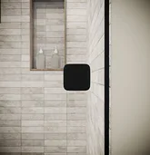 Porte de Douche pivotante 90x180 cm en Verre Trempe 5 mm - Finition Noire - DARK ELEMENTARY