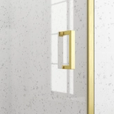 Porte de douche Pivotante 90x200cm - Profilés Or Brossé - Verre Trempé 6mm - GOLDY CRUSH