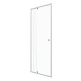 Porte de douche pivotante ajustable de 69 à 80cm en Alu. Blanc et verre transparent - WHITY PIVOT