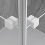 Portes de Douche en Angle 90x90x190 cm - Motifs carrés - Profilés Blanc - WHITE CUBE