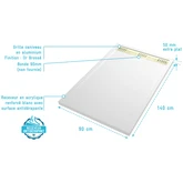 PURE 2 RECEVEUR BLANC LINEAIRE 90x140 + GRILLE CANIVEAU OR BROSSE 79.5x11x0.2cm