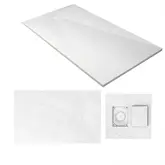 Receveur a poser en materiaux composite SMC -  90x140 cm - Finition ardoise blanc mat