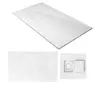 Receveur a poser en materiaux composite SMC -  90x140 cm - Finition ardoise blanc mat