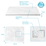 Receveur à poser en materiaux composite SMC - Finition ardoise blanc mat - 80x100 cm - ROCK 2 WHITE