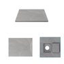 Receveur à poser en matériaux composite SMC - Finition ardoise gris - 70x90cm - ROCK 2 GREY 70