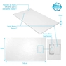 Receveur à poser en materiaux composite SMC - Finition ardoise blanc mat - 80x140 cm - ROCK 2 WHITE