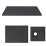 Receveur à poser en matériaux composite SMC - Finition ardoise noire - 90x120cm - ROCK 2 BLACK 90