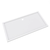 RECEVEUR DE DOUCHE A POSER EXTRA-PLAT ANTI-DERAPANT EN ACRYLIQUE BLANC RECTANGLE - 160x80cm