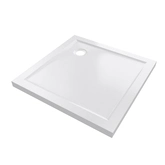 RECEVEUR DE DOUCHE A POSER EXTRA PLAT EN ACRYLIQUE BLANC CARRE 80x80 cm BAC DE DOUCHE