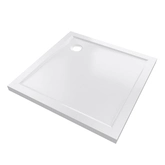 RECEVEUR DE DOUCHE A POSER EXTRA PLAT EN ACRYLIQUE BLANC CARRE- 90x90 cm - BAC DE DOUCHE