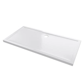 RECEVEUR DE DOUCHE A POSER EXTRA-PLAT EN ACRYLIQUE BLANC RECTANGLE - 160x80cm - BAC DE DOUCHE