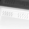 Receveur en acrylique Blanc 80x120x4 cm + Grilles Linéaires Chrome et Blanche - WHITENESS II