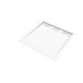 Receveur en acrylique Blanc 90x90x4 cm + Grilles Linéaires Chrome et Blanche - WHITENESS II