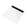 Receveur en acrylique Blanc Effet Pierre 90x90x4 cm + Grilles Linéaires Chrome et Noire - MOON
