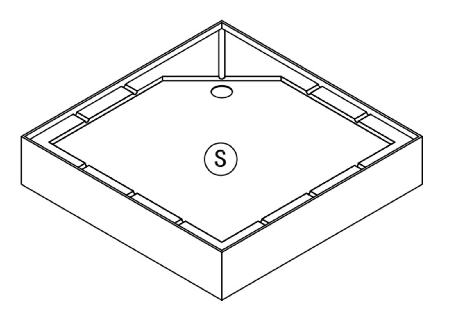 Receveur et toit pour Cabine de douche PREMIUM SQUARE Receveur et toit pour Cabine de douche PREMIUM SQUARE