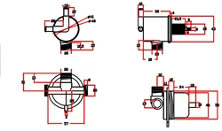 Robinet mitigeur universel douche mécanique avec inverseur 2 positions pour entraxe de 10cm à 45cm