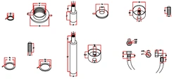Robinet mitigeur universel douche mécanique avec inverseur 4 positions pour entraxe de 10cm à 45cm