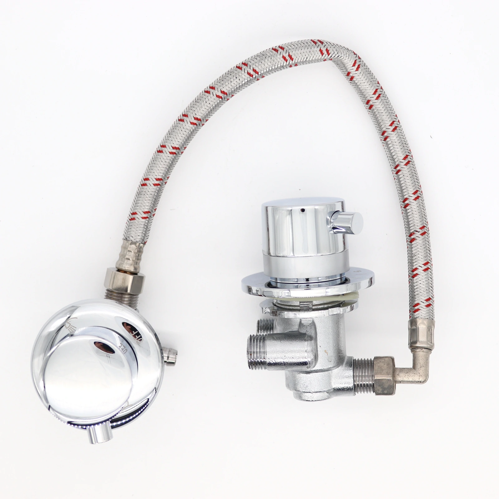 Robinet mitigeur universel - thermostatique avec inverseur 3 positions pour entraxe de 10 cm à 45 cm