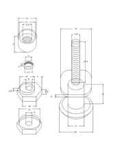 Roulette corps long diamètre 20mm (par lot de 4 roulettes).