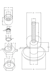 Roulette de diamètre 26mm (par lot de 4 roulettes).