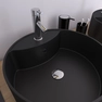Vasque à poser ronde en céramique noire - diamètre 40cm - hauteur 15cm - ROLL ON DARK