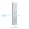 Volet pivotant fume pour paroi de douche a l'italienne - 40x200 cm VERRE FUME 6mm