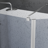 Volet pivotant fume pour paroi de douche a l'italienne - 40x200 cm VERRE FUME 6mm